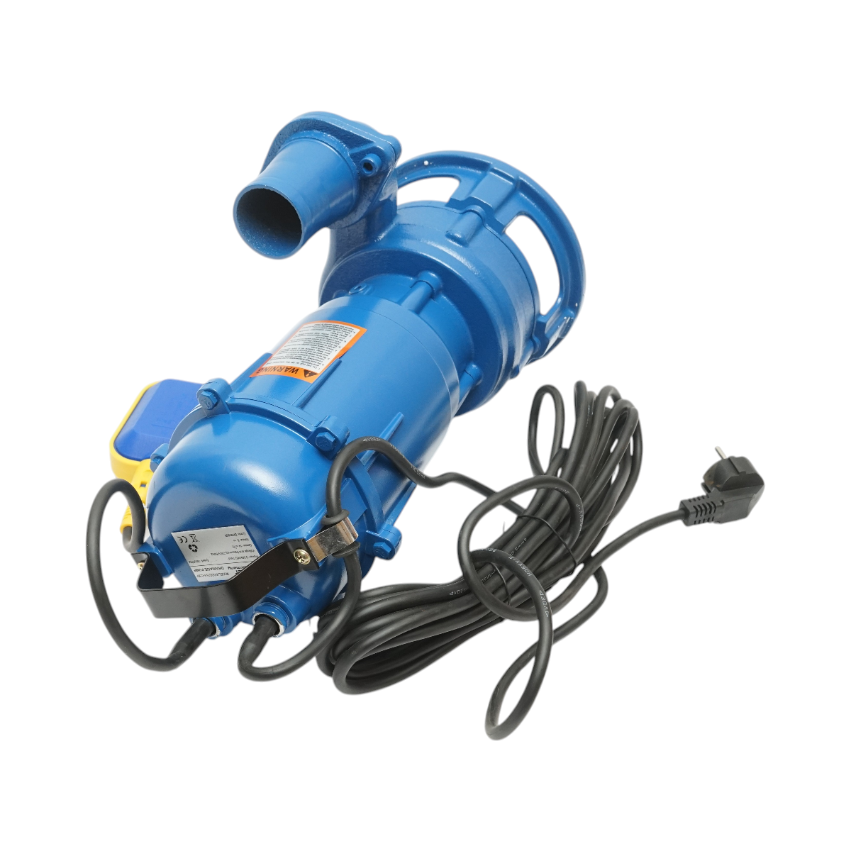 Pompa apa murdara submersibila cu flotor si tocator Breckner Germany WQDS15-8-0.55F, 550W (0.75CP), 220V 50Hz, debit 233 l/min (14 m3/h), H max 8m, 2860 RPM, corp fonta, cablu 7m