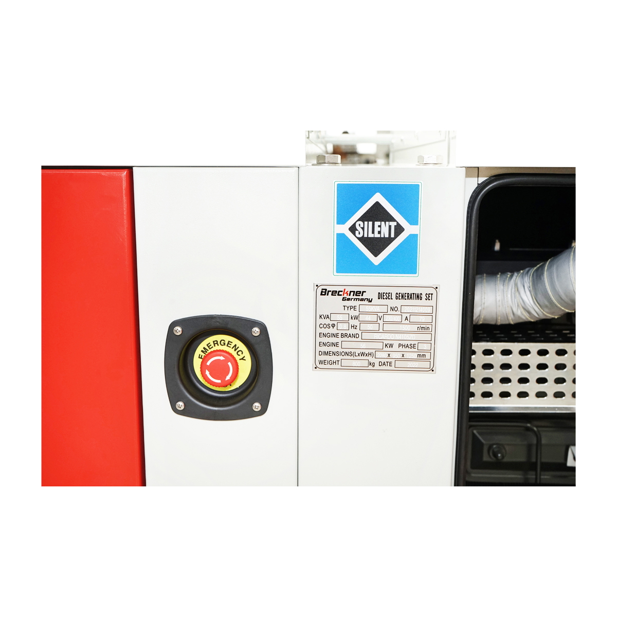 Generator electric trifazic insonorizat 55 KVA / 46 KW, 400/230V, 50 Hz, motor diesel Ricardo N4100DS 56 KW, 1500 rpm, rezervor 75 L, 2280x950x1280 mm, 72 dB, 1100 Kg