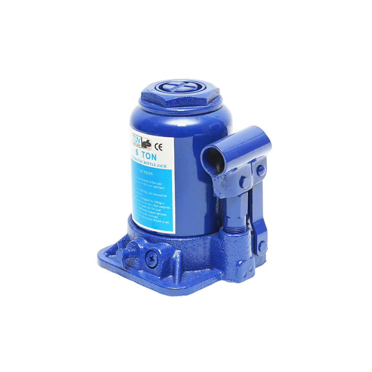 Cric hidraulic cu piston dublu 6 T, inaltime 170-417 mm, diametru 89 mm, talpa 129/120 mm, cap sustinere 30 mm, greutate 5.4 kg