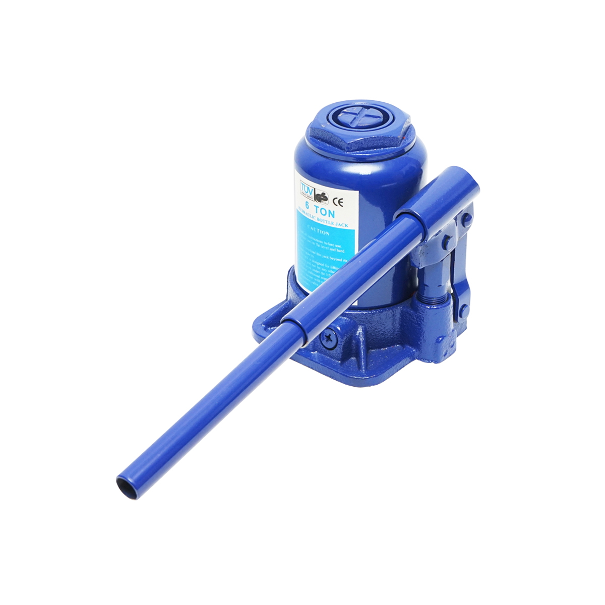 Cric hidraulic cu piston dublu 6 T, inaltime 170-417 mm, diametru 89 mm, talpa 129/120 mm, cap sustinere 30 mm, greutate 5.4 kg