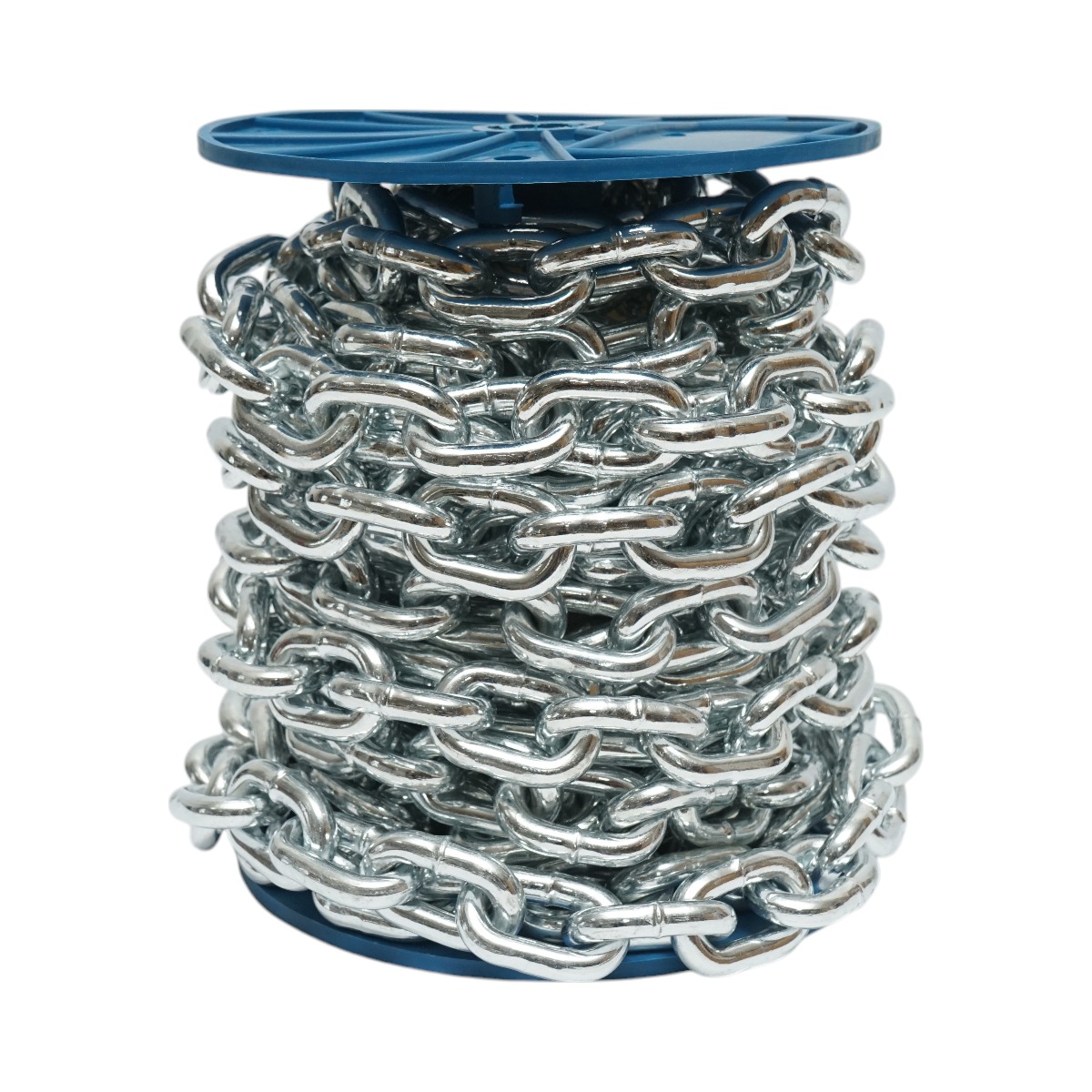 Lant electrogalvanizat DIN766 10 mm 10x28.5x33.5 mm, 10 m/rola, tambur plastic