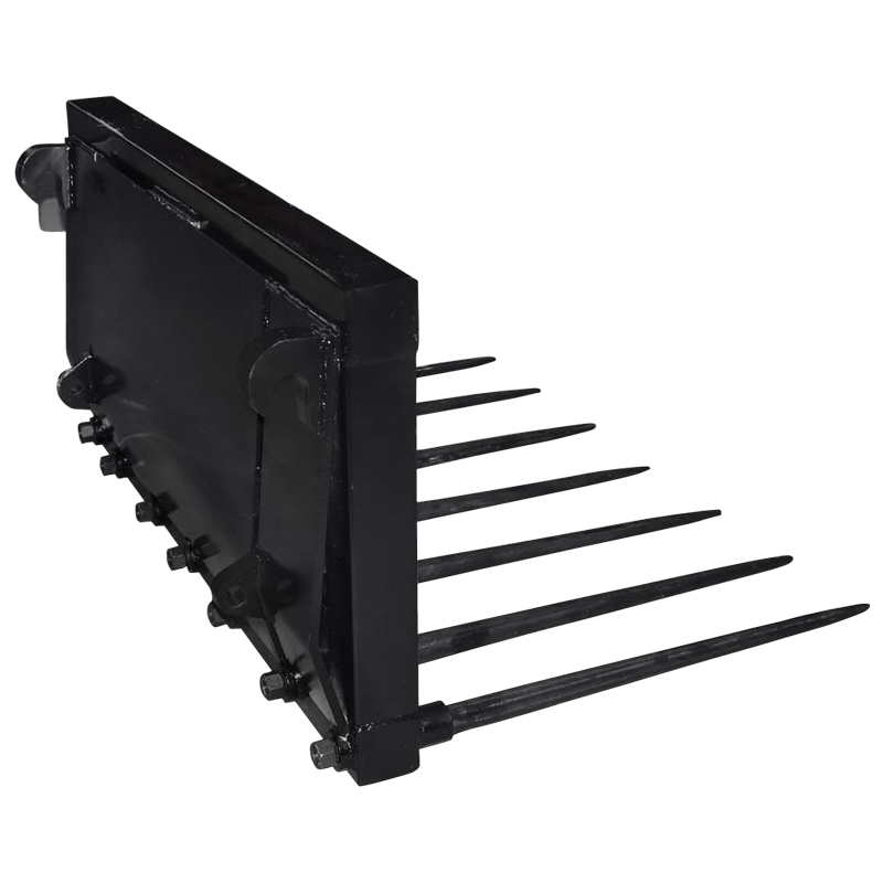 Furca incarcat gunoi si baloti, 7 tepuse 800 mm, prindere frontala/incarcator frontal, lungime 1130 mm, inaltime 600 mm