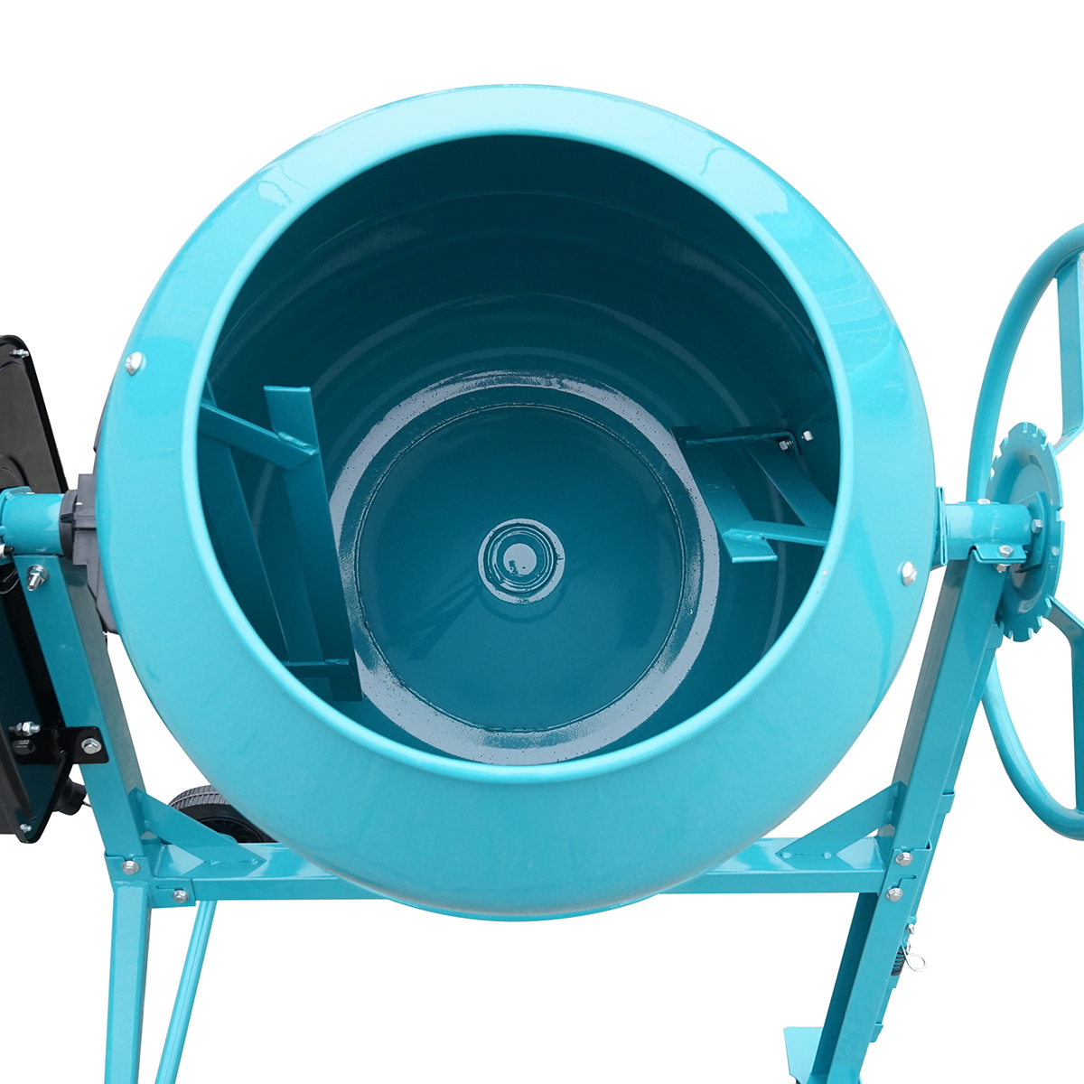 Betoniera 550 W 230 V/50 Hz, cuva 140 L (capacitate lucru 105 L), pinion si coroana din fonta, 48 Kg