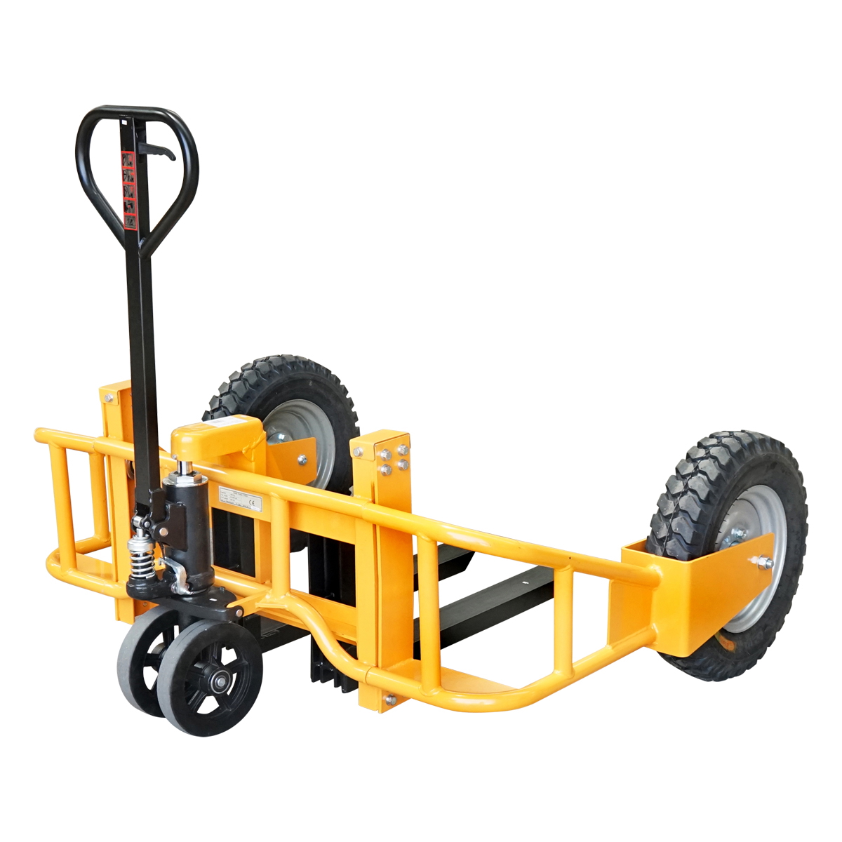 Transpalet pentru teren accidentat, sarcina maxima 1T, lungime furci 800mm