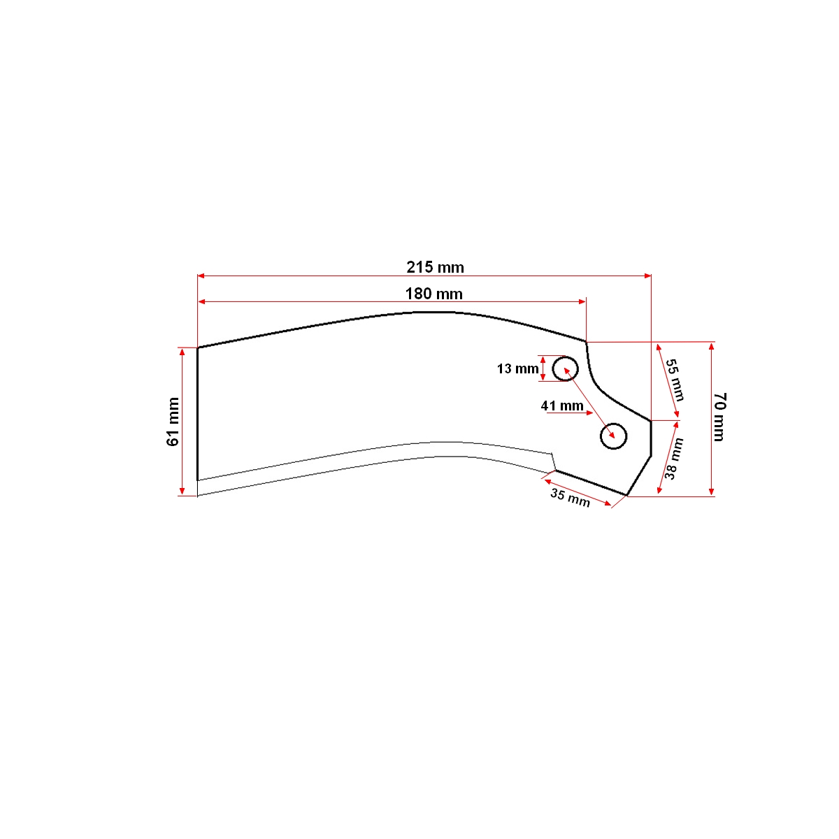 Cutit stanga pentru freza TS