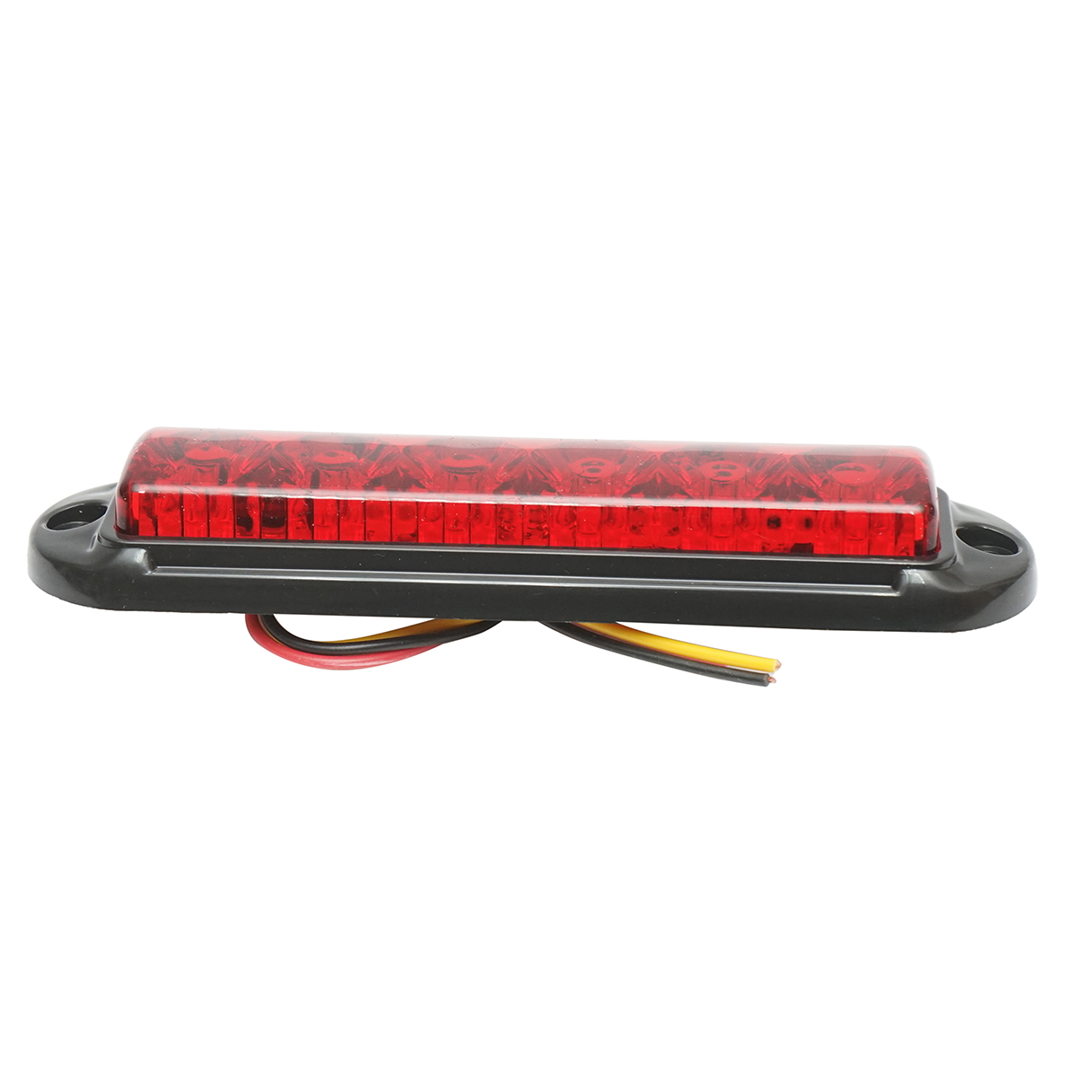 Lampa laterala gabarit slim rosie LED 12-24V Breckner Germany, model FR 1286 R, 160 x 36 x 25 mm, distanta intre gauri 140 mm