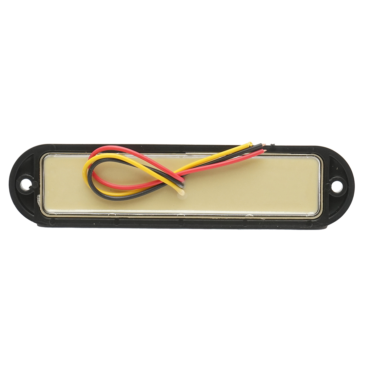 Lampa laterala gabarit slim alba LED 12-24V, galbena, Breckner Germany FR 1286 W, 160 x 36 x 25 mm, distanta intre gauri 140 mm