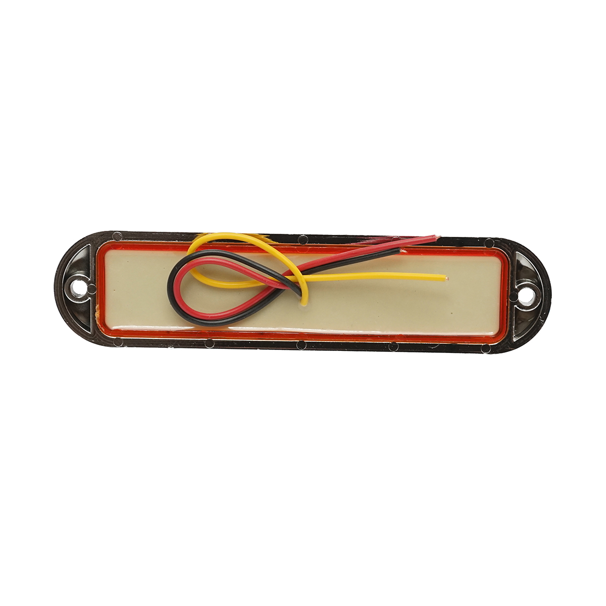 Lampa laterala gabarit slim LED 12-24V galbena cromata Breckner Germany FR 1286 CY, 160x36x25 mm, distanta gauri 140 mm