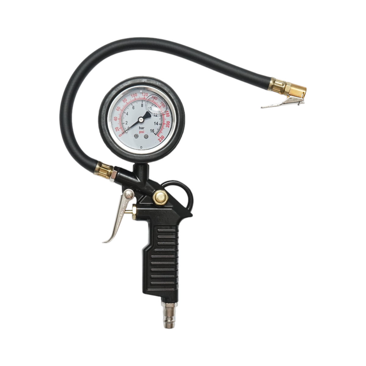 Pistol umflat roti cu furtun si manometru mecanic 0-16 bar Breckner Germany