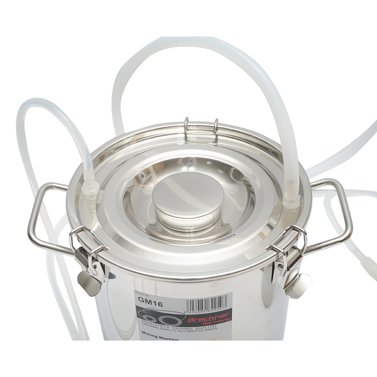 Aparat de muls 1 post pentru capre si oi, motor electric 24 W, pompa vacuum 50 impulsuri/min, bidon INOX 5 L