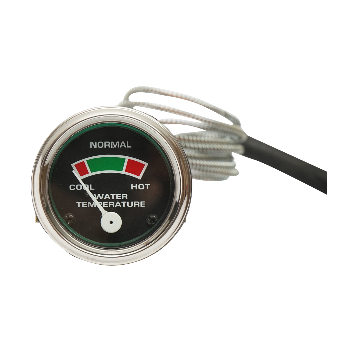 Ceas indicator temperatura apa mecanic cu sonda Massey Ferguson OEM K11638, 1078125M91, 180727M91/M92/M93, 881369M91, 881396M91, 899455M91, 1850512M93, diametru 52-57 mm, cablu 1.5, filet 15.5x1.5 mm