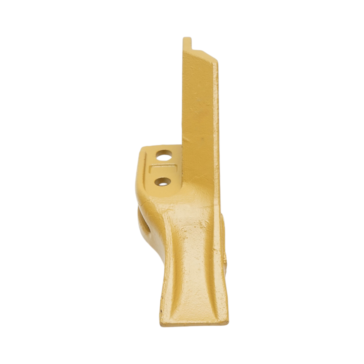 Dinte cupa lateral Stanga miniexcavator Komatsu Caterpillar JCB, cod OEM E11L, 190 mm x 50 mm, gauri fixare 13-17 mm, surub cu piulita M12x50mm