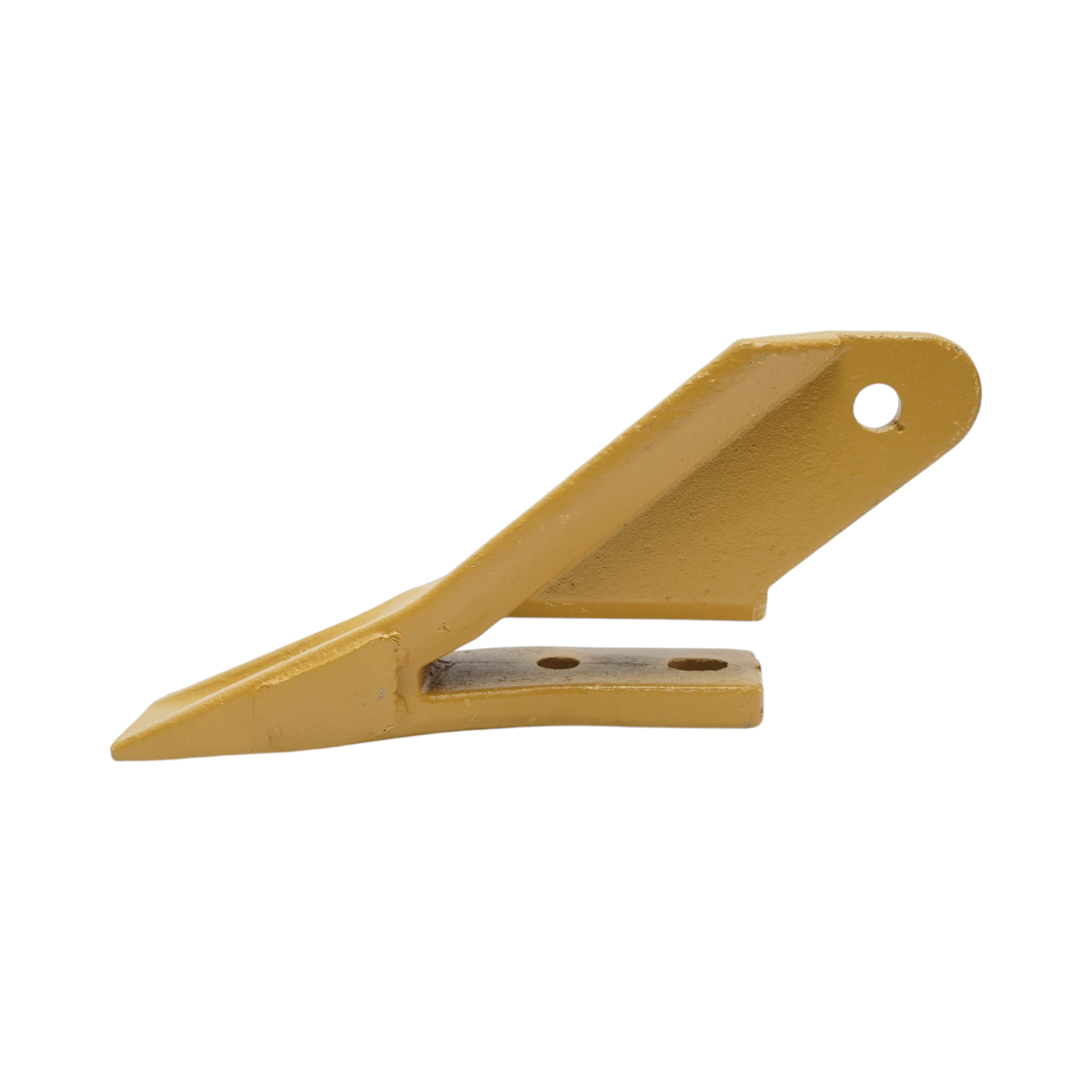 Dinte cupa lateral Stanga miniexcavator Komatsu Caterpillar JCB, cod OEM E11L, 190 mm x 50 mm, gauri fixare 13-17 mm, surub cu piulita M12x50mm