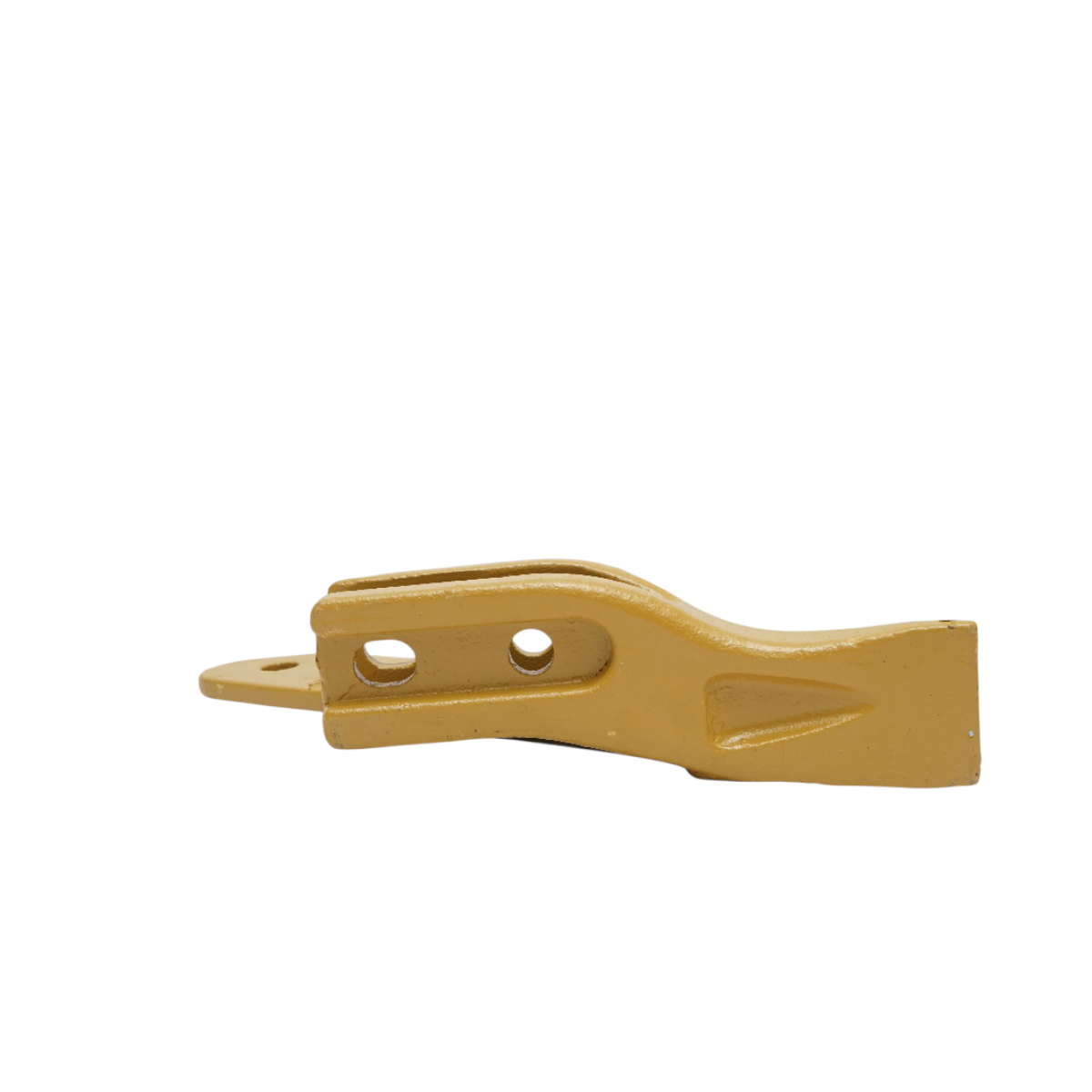 Dinte cupa lateral Stanga miniexcavator Komatsu Caterpillar JCB, cod OEM E11L, 190 mm x 50 mm, gauri fixare 13-17 mm, surub cu piulita M12x50mm