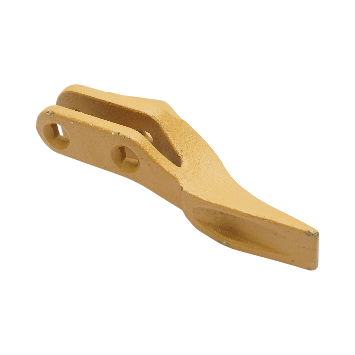 Dinte cupa lateral stanga buldoexcavator Komatsu OEM 312204053, 300 mm, 50 mm, gauri 18 mm, surub cu piulita M16x38mm