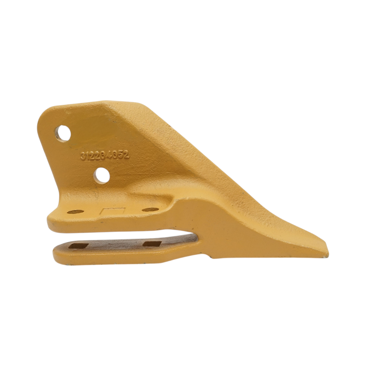 Dinte cupa lateral stanga buldoexcavator Komatsu OEM 312204053, 300 mm, 50 mm, gauri 18 mm, surub cu piulita M16x38mm