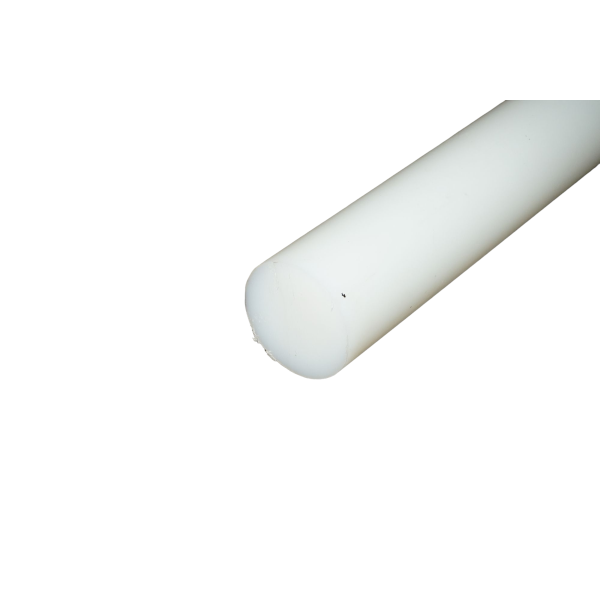 Bara poliamida PA6 alba, diametru exterior 140 mm, lungime 330 mm, greutate 6.33 Kg