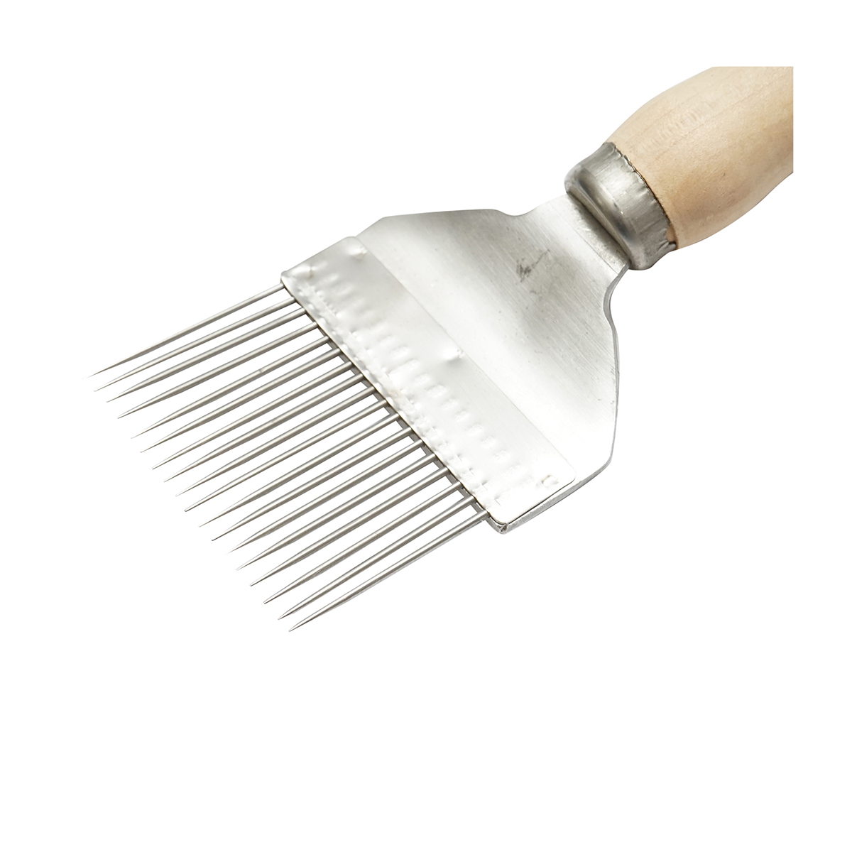 Furculita descapacit din inox cu maner de lemn, 215 mm