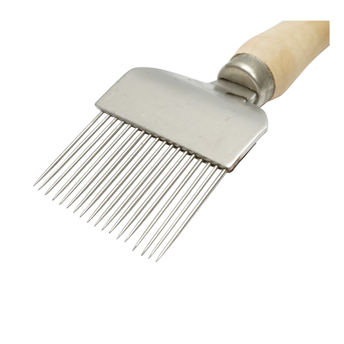 Furculita descapacit din inox cu maner de lemn, 215 mm