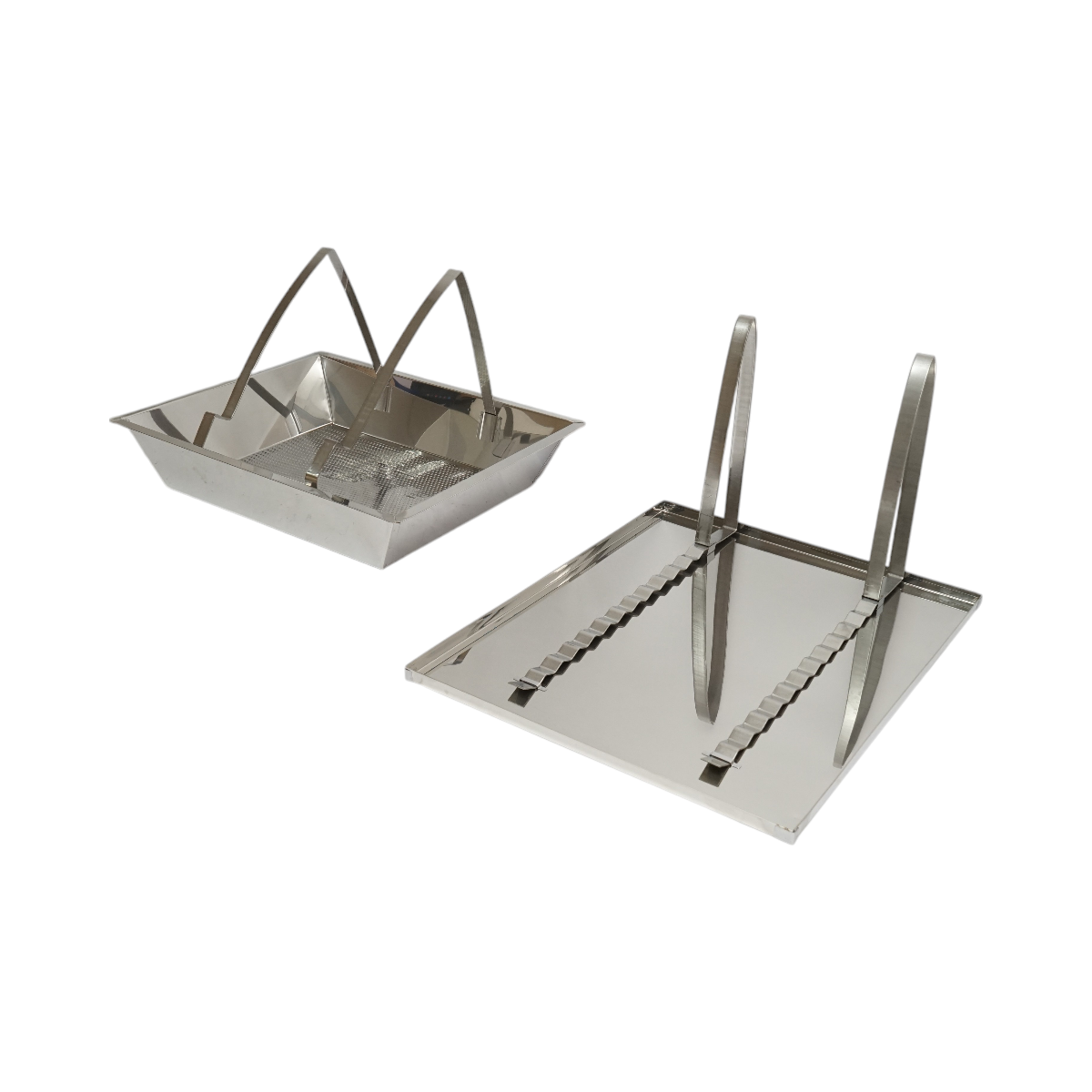 Tava pentru descapacit cu sita din inox, 520x415x110mm