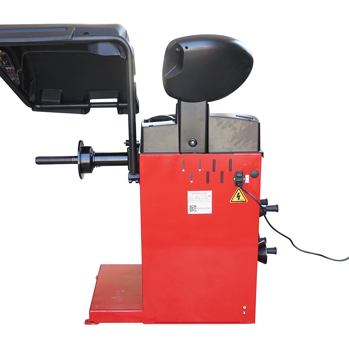 Masina echilibrat roti 10-24 inch, afisaj digital, 4 conuri centrare, 220 V, 0.2 KW, diametru roata max 1000 mm, latime 1.5-17 inch, greutate roata max 65 kg