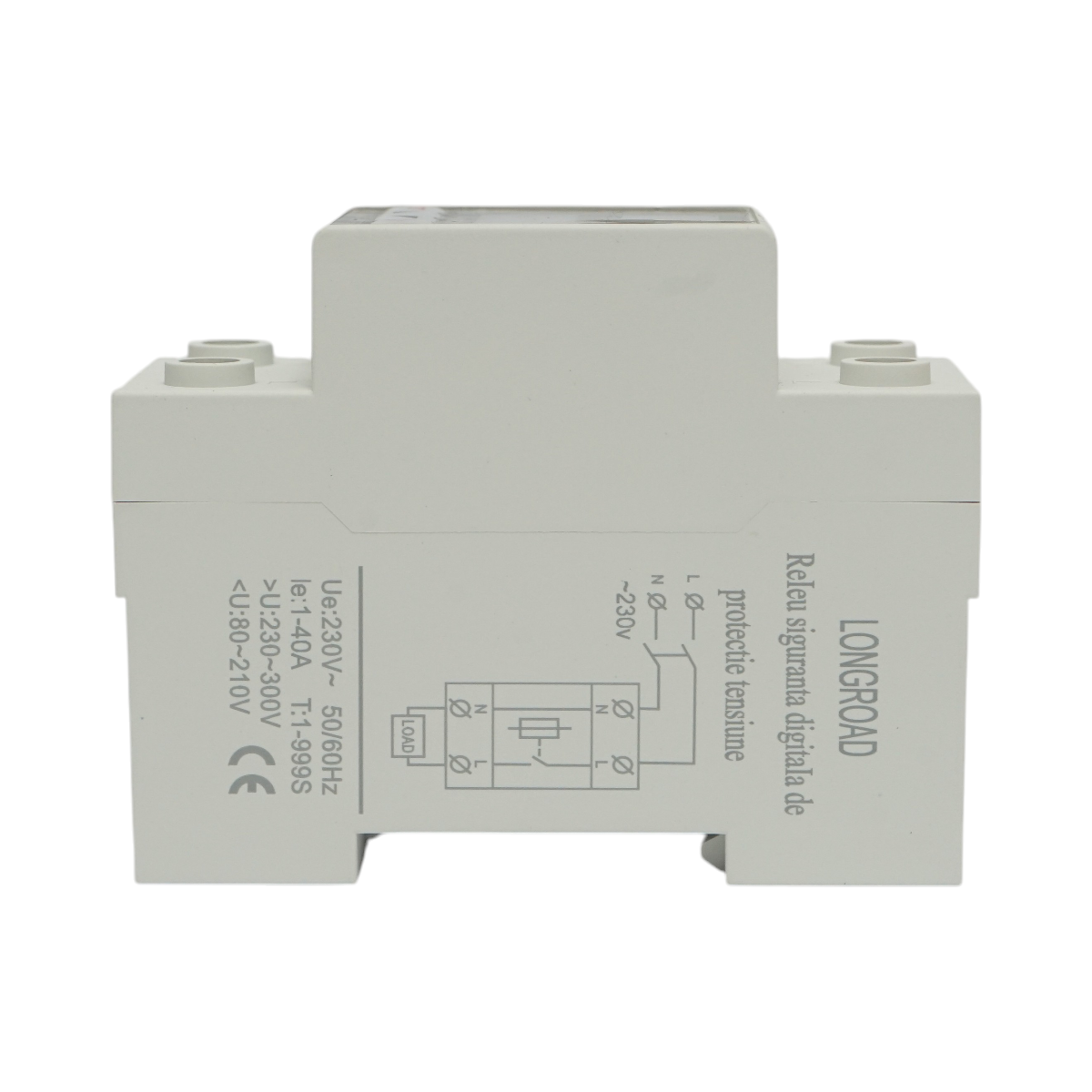 Releu digital 40A pentru monitorizare si protectie subtensiune, supratensiune 230V, AVP-40A Longroad