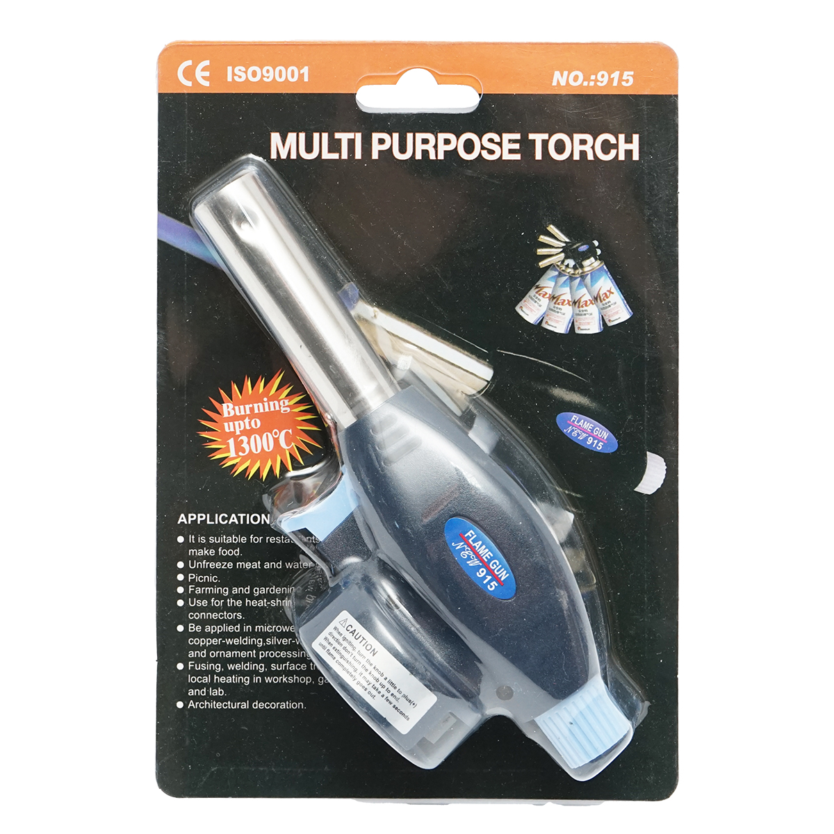 Cap arzator portabil tip pistol Flame Gun 915 pentru butelie gaz tip spray