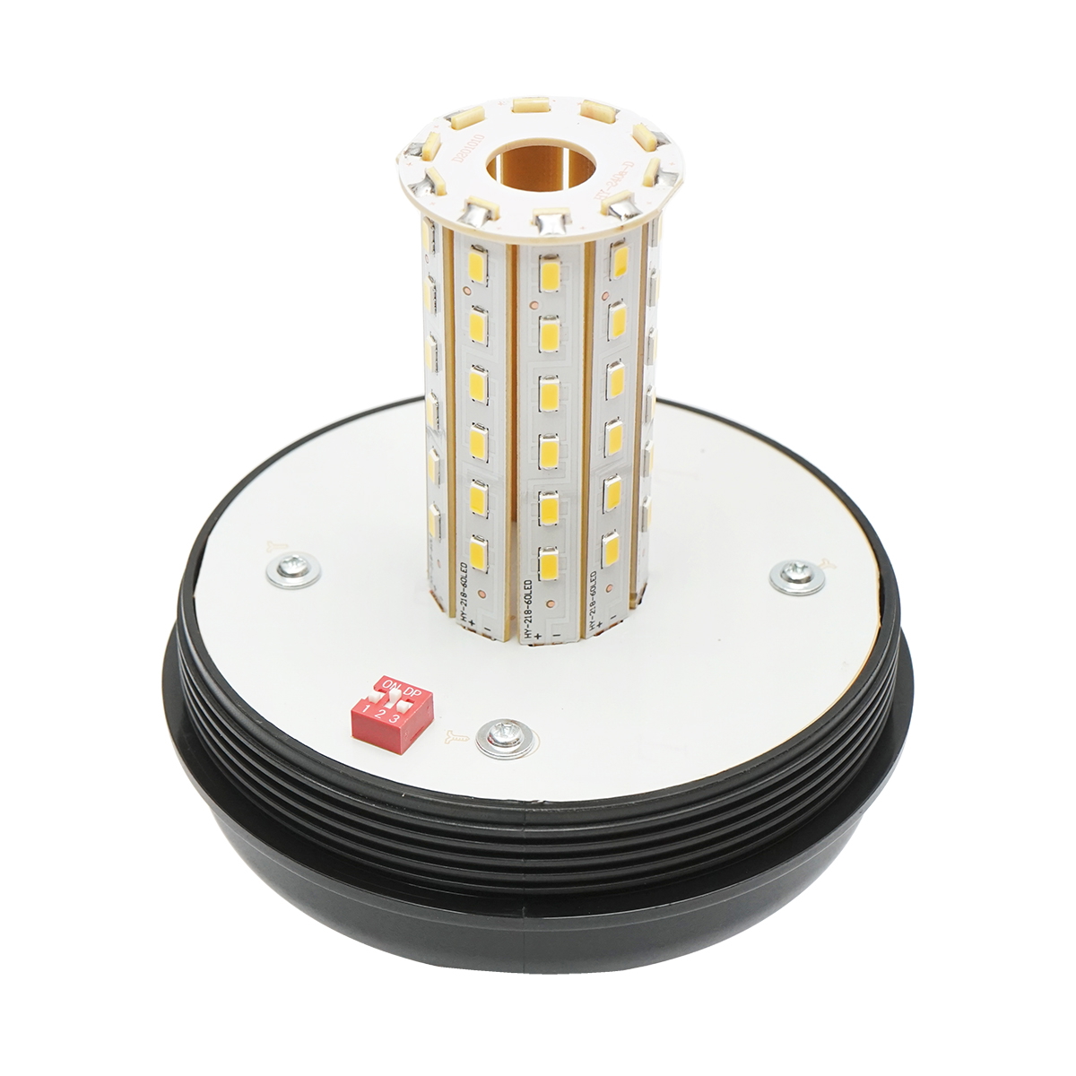 Girofar LED 10-30V pentru suport picior, 3 functii, 60 LED, IP65, diametru 125 mm, inaltime 210 mm