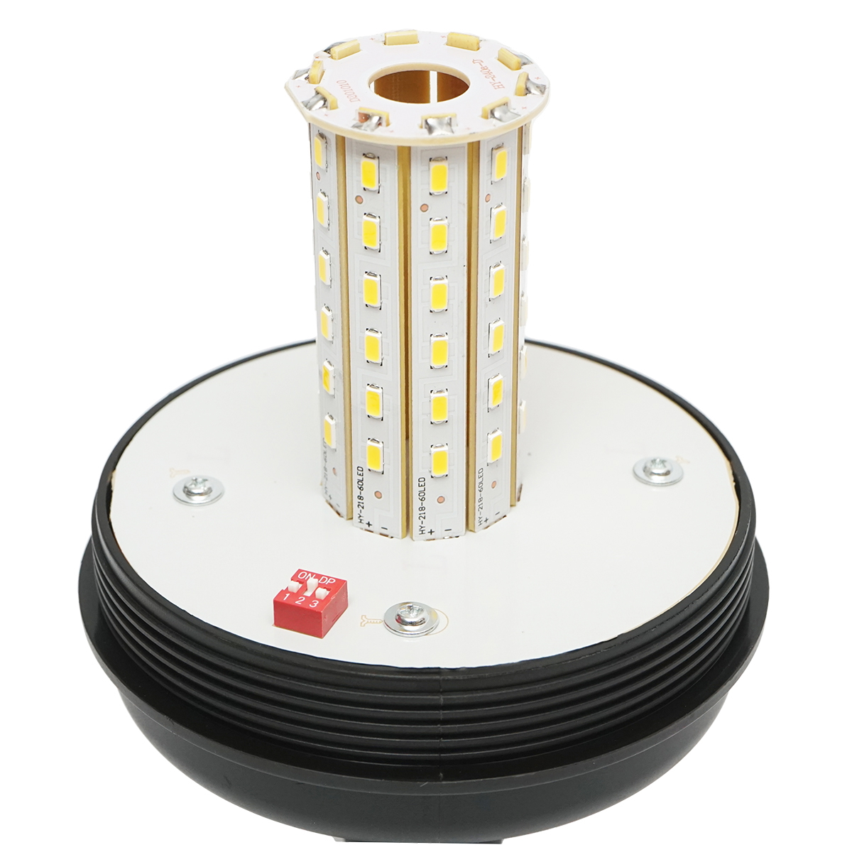 Girofar led 10-30V (12-24V), 60 leduri, 3 functii, IP65, diametru 125 mm, inaltime 210 mm, pentru suport picior