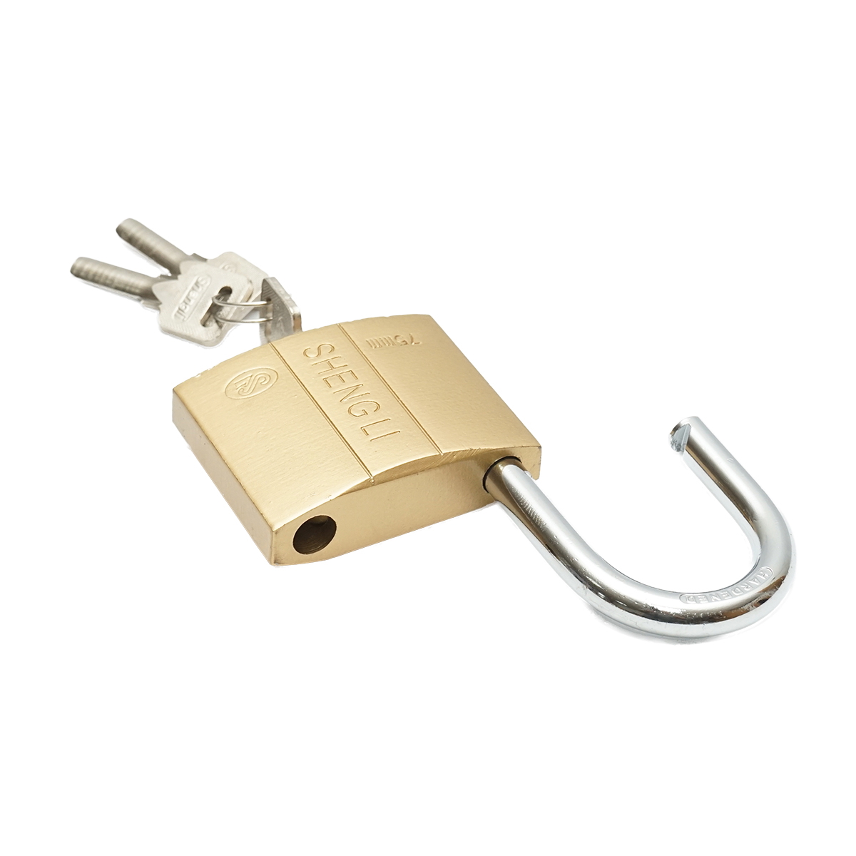 Lacat auriu 75 mm cu 3 chei