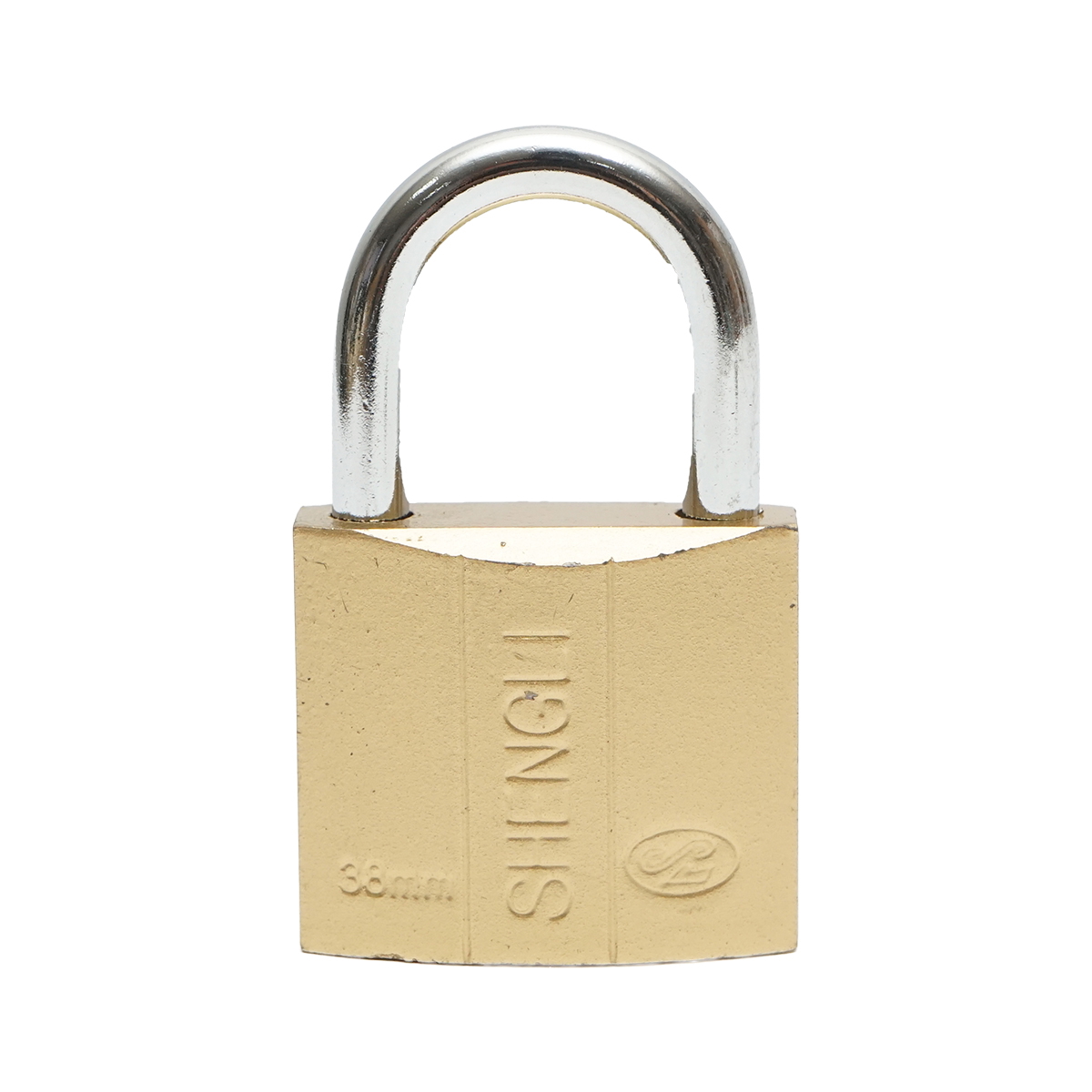 Lacat cu 3 chei auriu 38mm