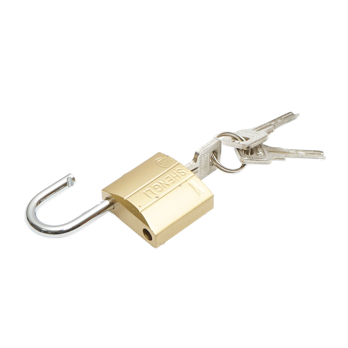 Lacat auriu 32 mm cu 3 chei