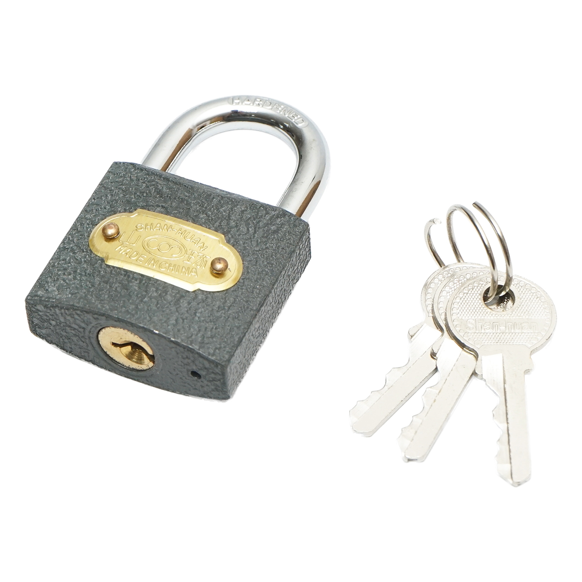 Lacat gri 38 mm cu 3 chei