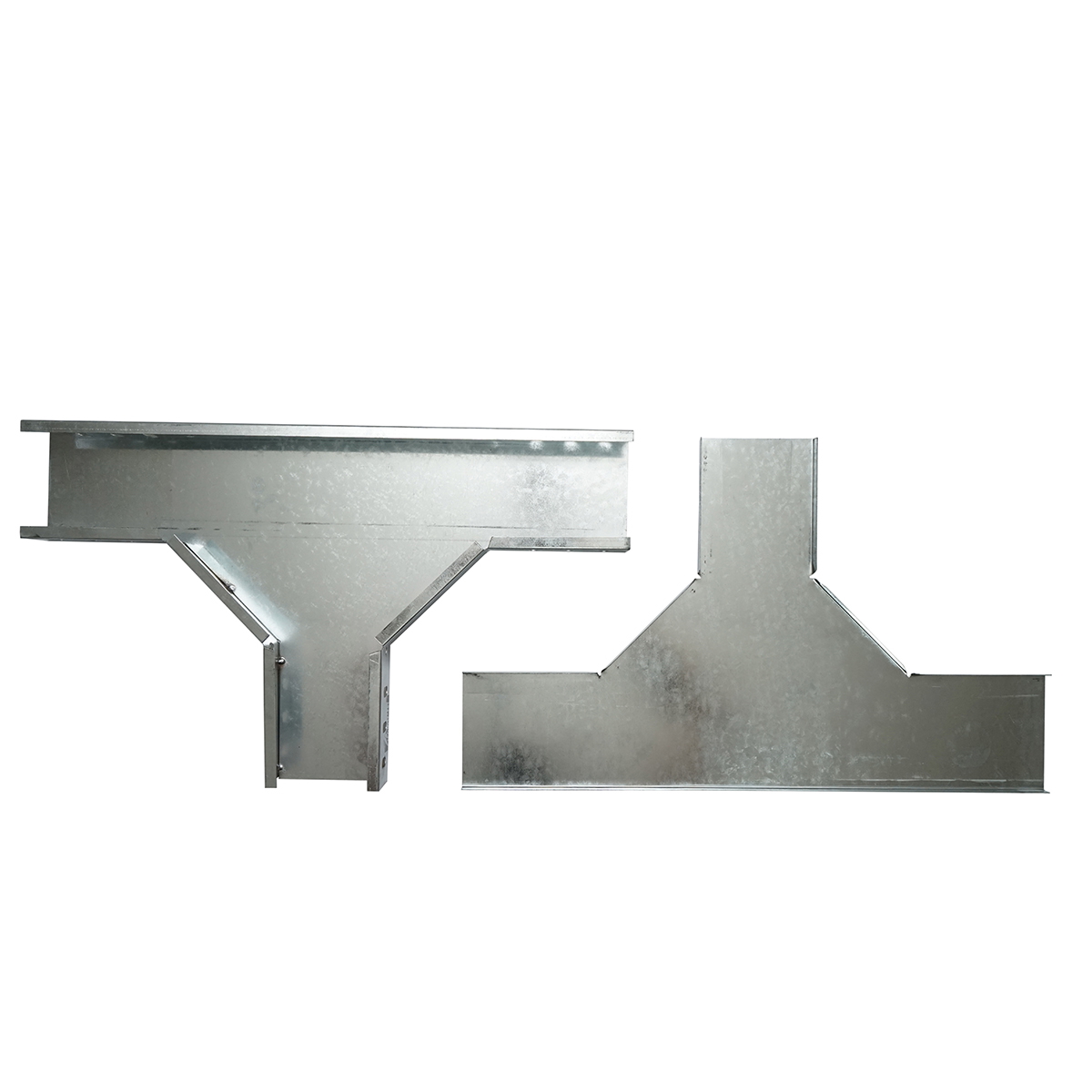 Ramificatie T orizontala din otel galvanizat pentru jgheab 50x100mm