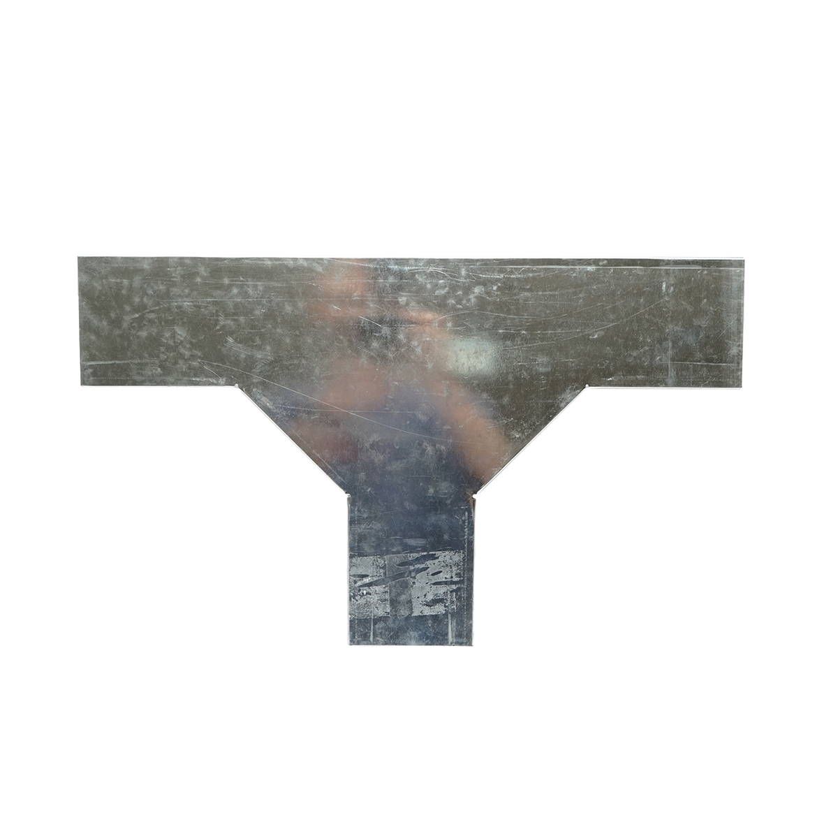 Ramificatie T orizontala din otel galvanizat pentru jgheab 50x100mm