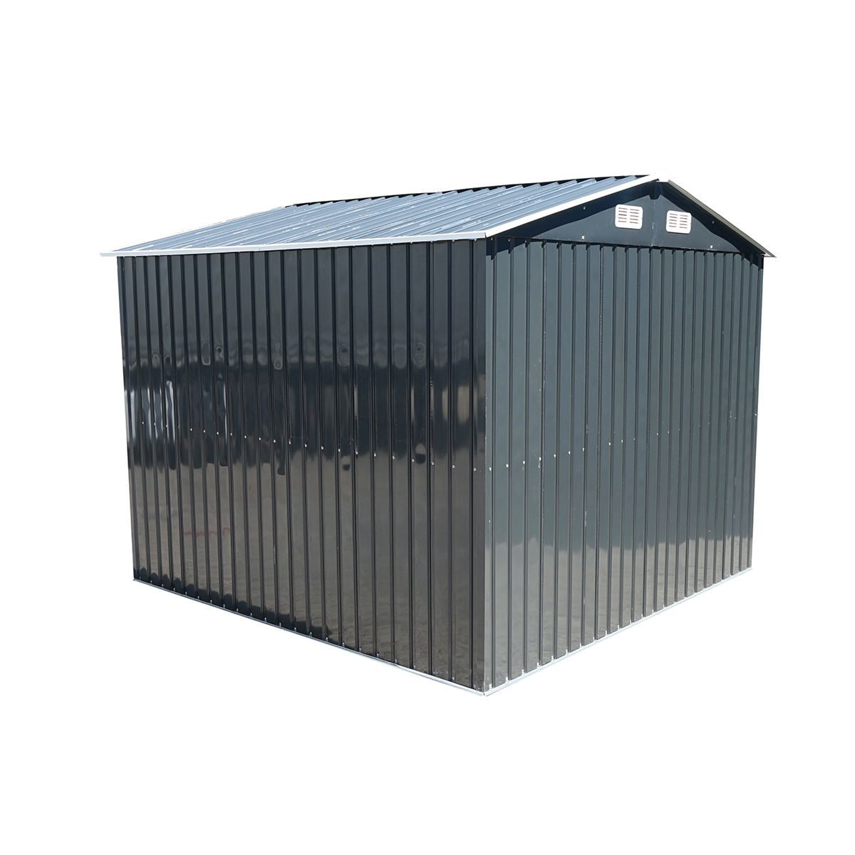 Magazie de gradina metalica 259x257x212 cm, usi glisante 2 buc, profile otel zincat 0.6 mm, usa 106x170 cm, cod fundatie 40TH118 (nu inclusa)