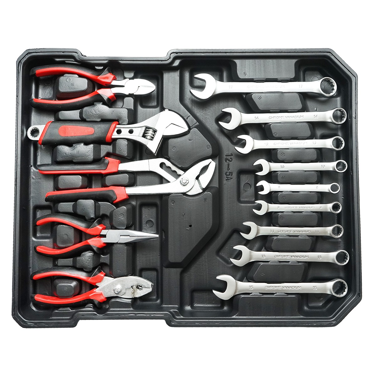 Trusa scule si unelte combinate tip troler, 187 piese, Breckner Germany