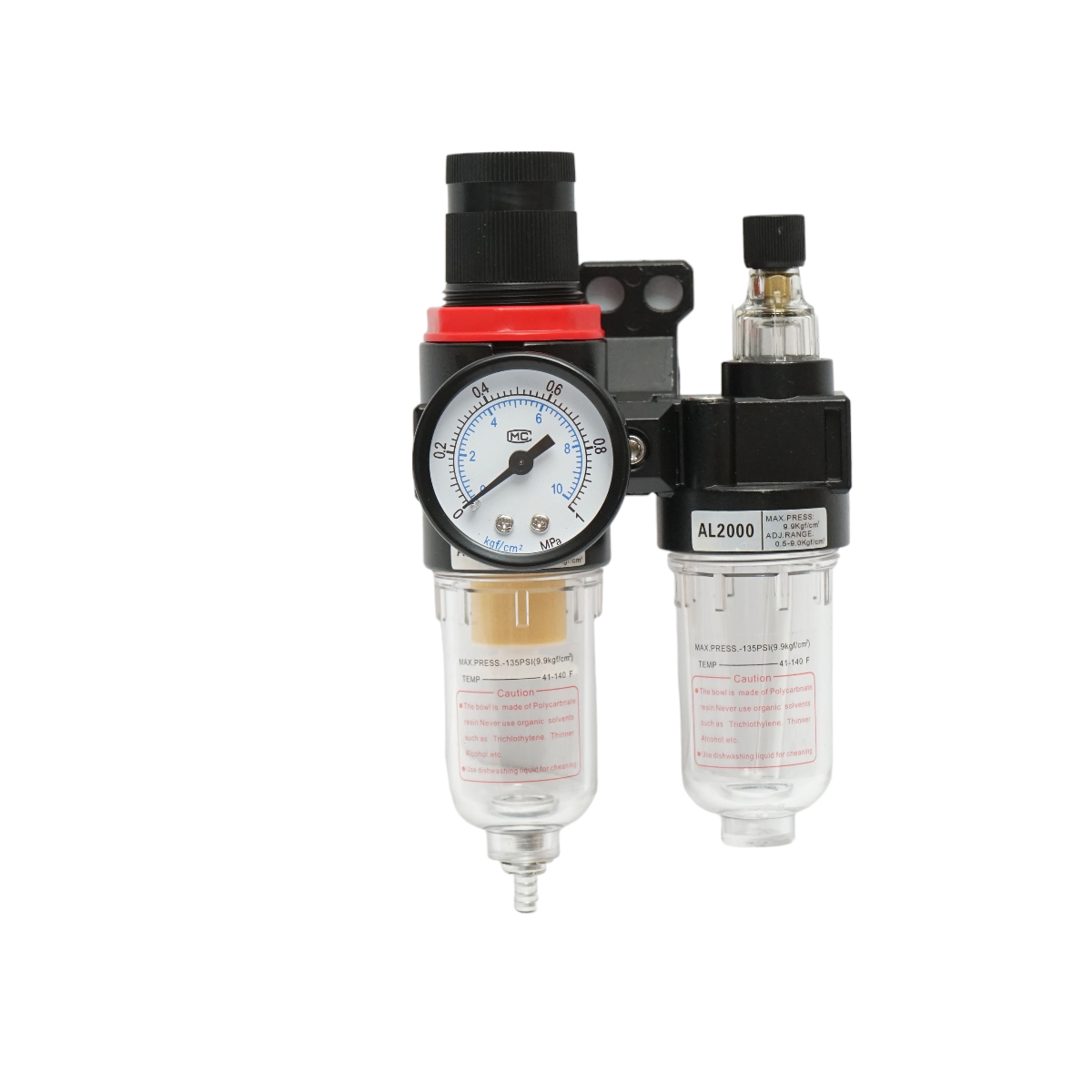 Filtru aer si ungator cu regulator de presiune max. 1 MPa, racord 1/4