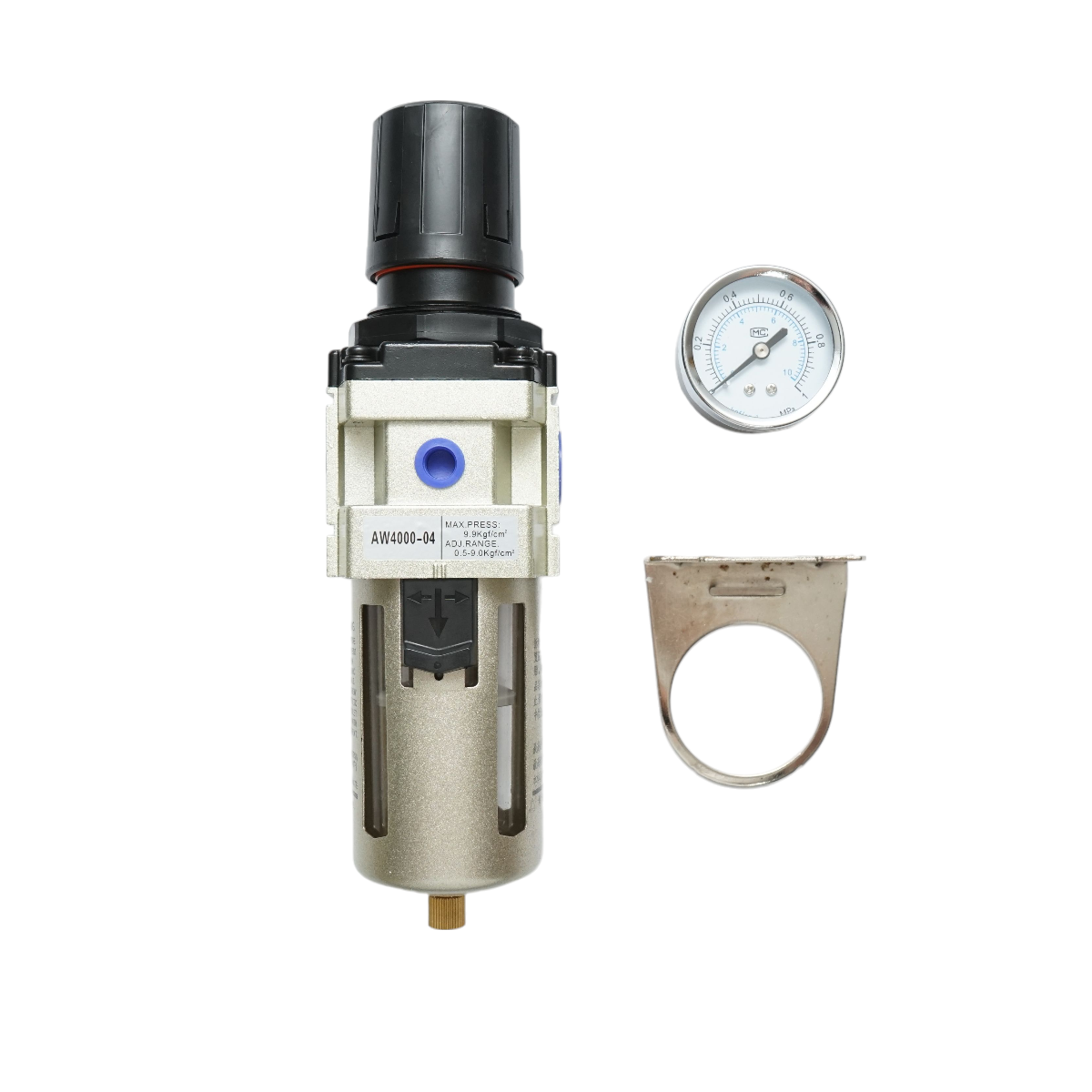 Filtru aer cu regulator presiune, presiune maxima 1 MPa (10 bar), temperatura 5-60 C, racord 1/2