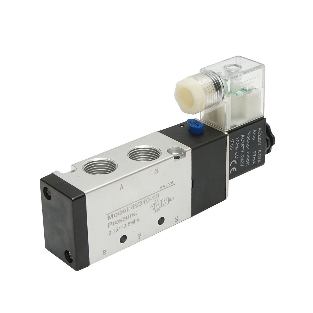 Electrovalva pneumatica 5 cai, 2 pozitii G 3/8, AC 220V IP65 Tractor Forestier