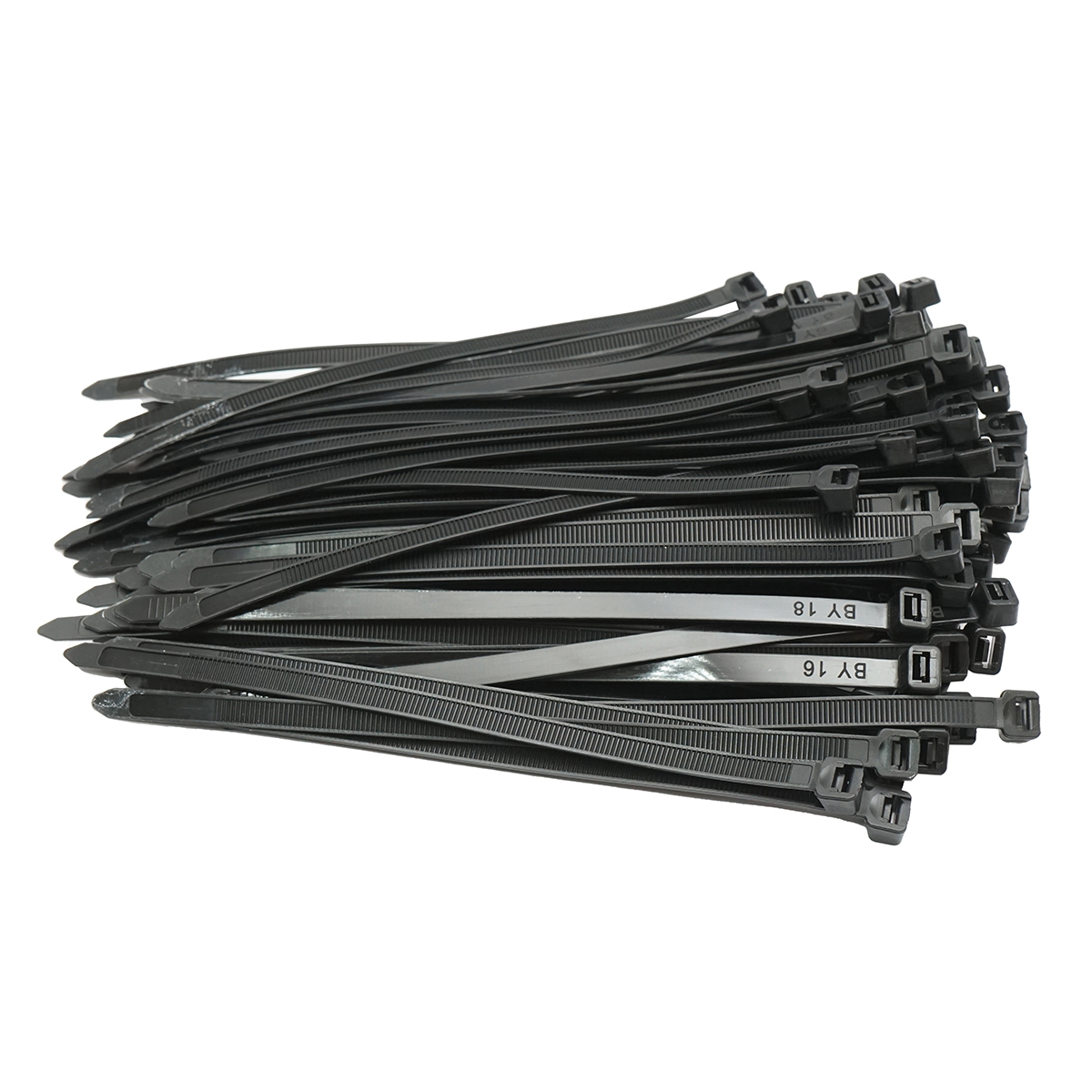 Faseta colier plastic negru 7.6x200 mm, 100 buc/set, Breckner Germany