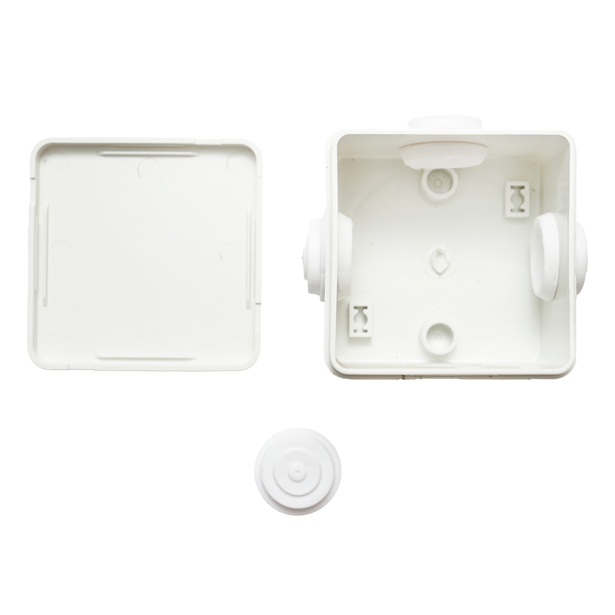 Doza derivatie patrata aparenta 4 intrari 80x80x50mm IP44