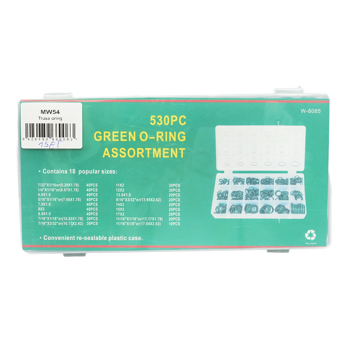 Trusa O-ring VERDE 530 piese pentru sistem de aer conditionat