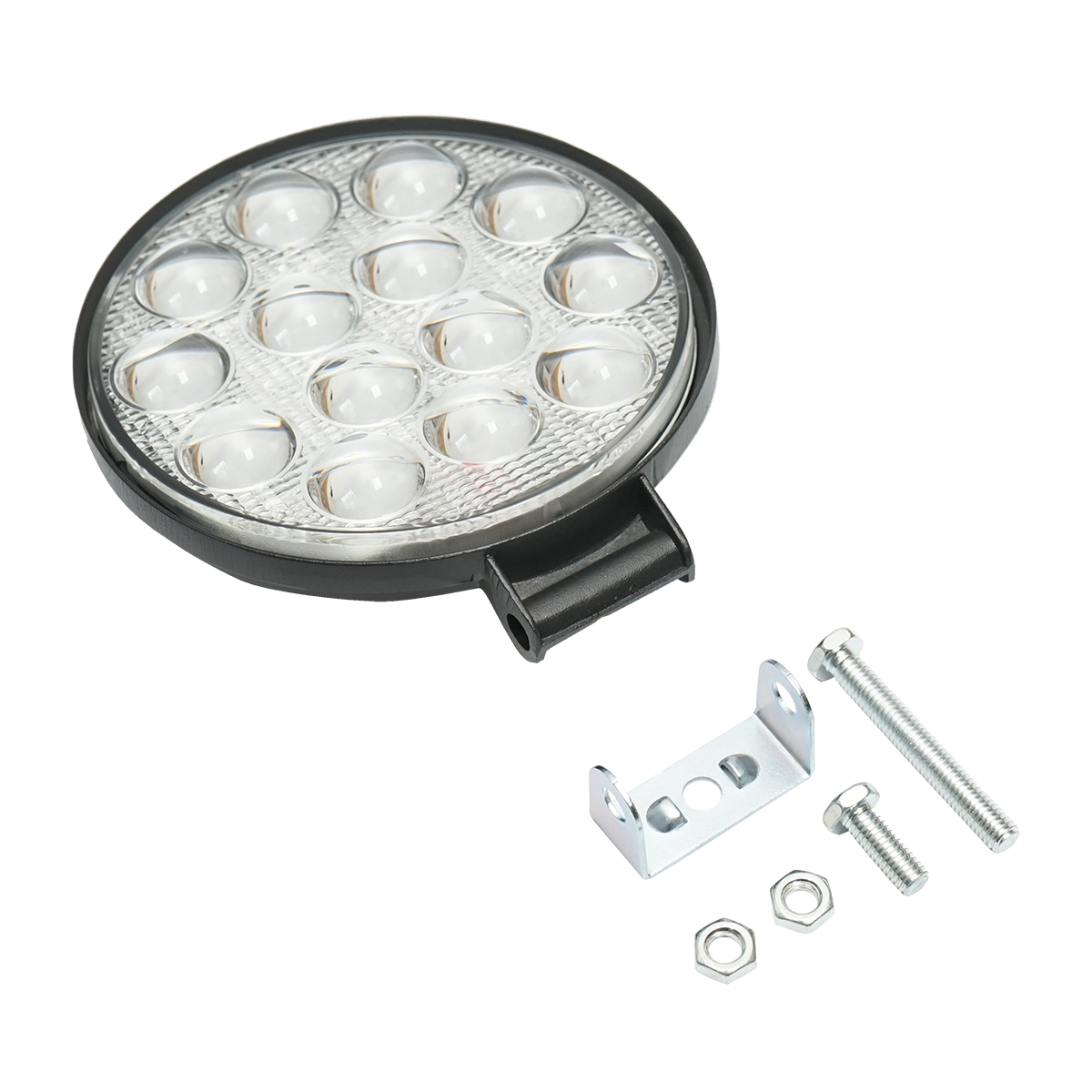 Lampa 14 LED-uri alba 10-30V 42W tip spot, unghi radiere 30 grade, IP67, carcasa aluminiu, 114 x 114 x 61 mm