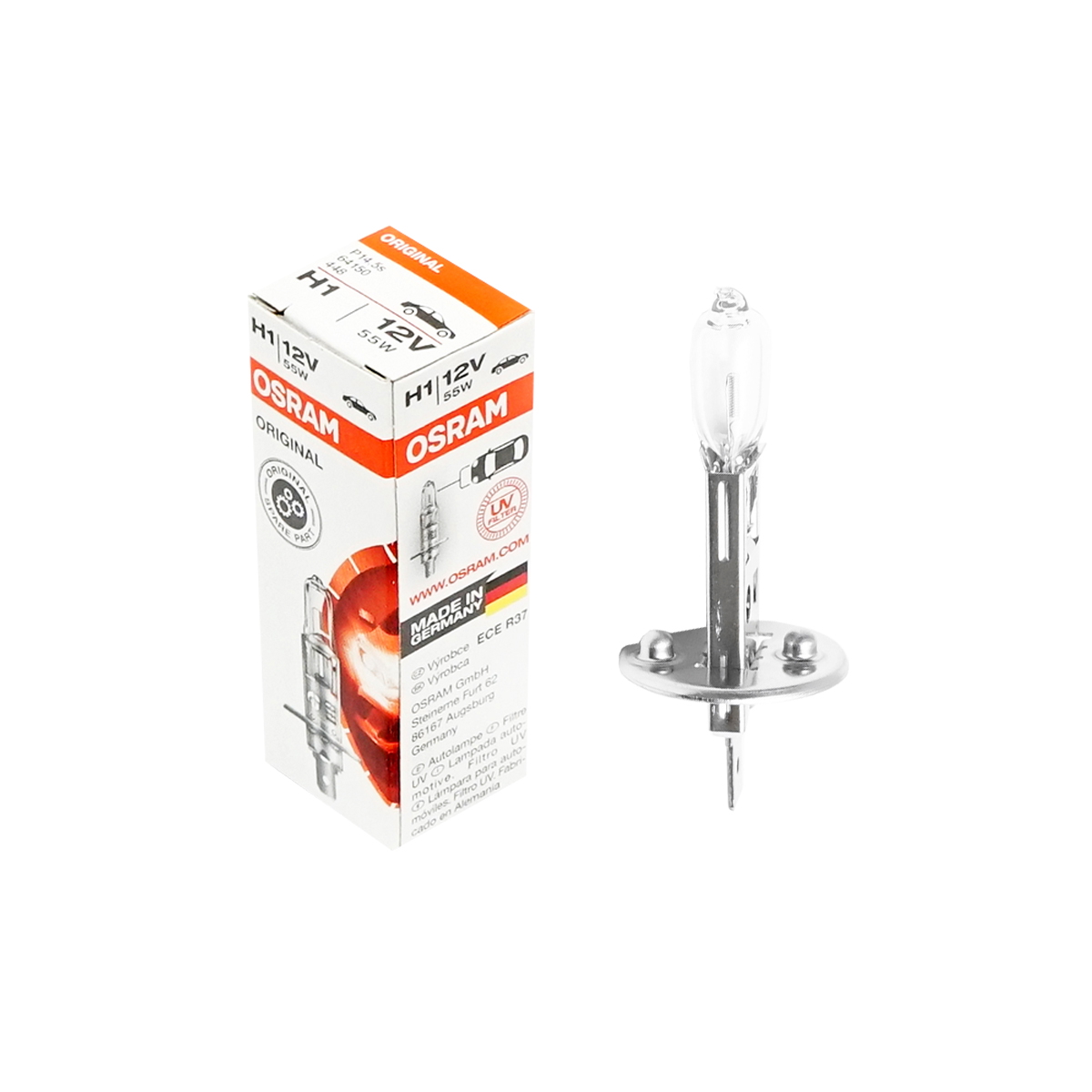 Bec halogen H1 12V 55W P14.5S Osram