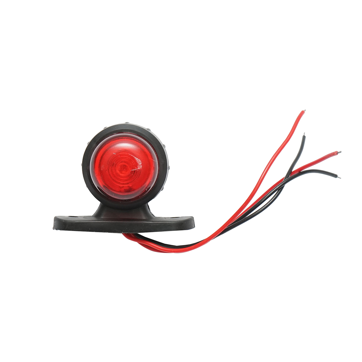 Lampi laterale de gabarit LED 24 V rosu-alb, latime 46 mm, diametru total 38 mm, diametru lampa 29 mm, distanta intre gauri 45 mm