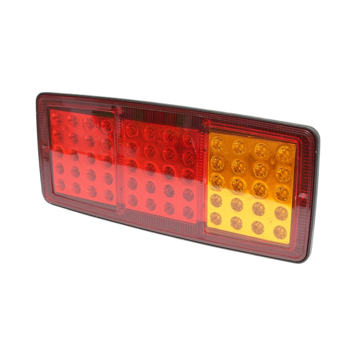Set lampi stop spate LED 24V camion/remorca, functii pozitie/frana/semnalizare, 345x145x25 mm, distanta intre gauri 155 mm