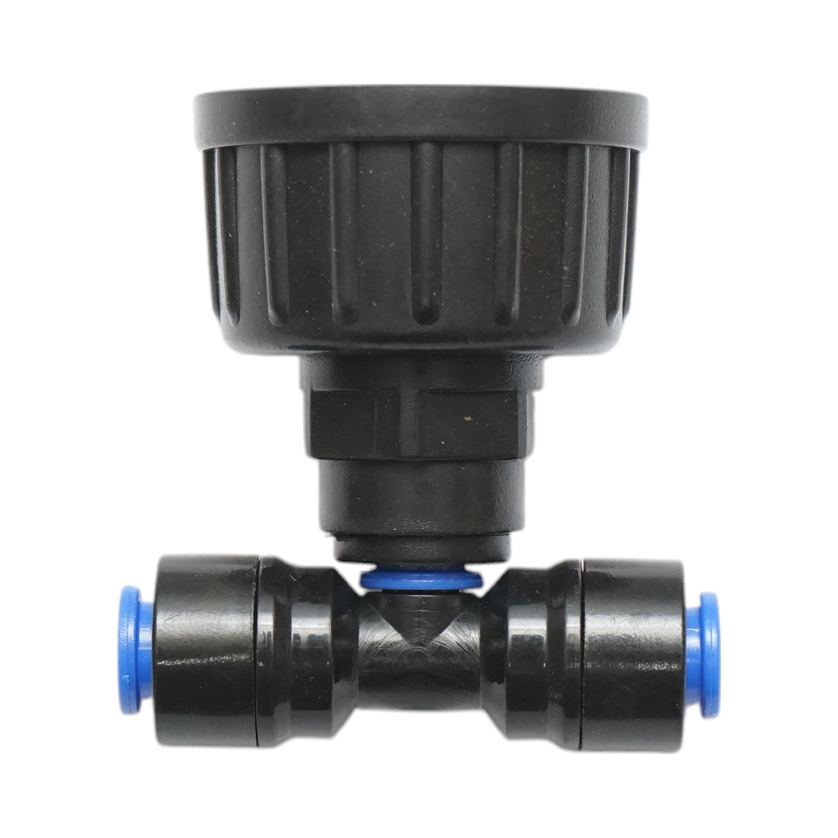 Kit complet irigare prin pulverizare: furtun 15m 1/4 inch (PE flexibil 4/6mm), 12 duze picurare reglabile cu conector T, 12 picheti sustinere, 2 robineti miniatura, 2 dopuri capat, 1 conector T