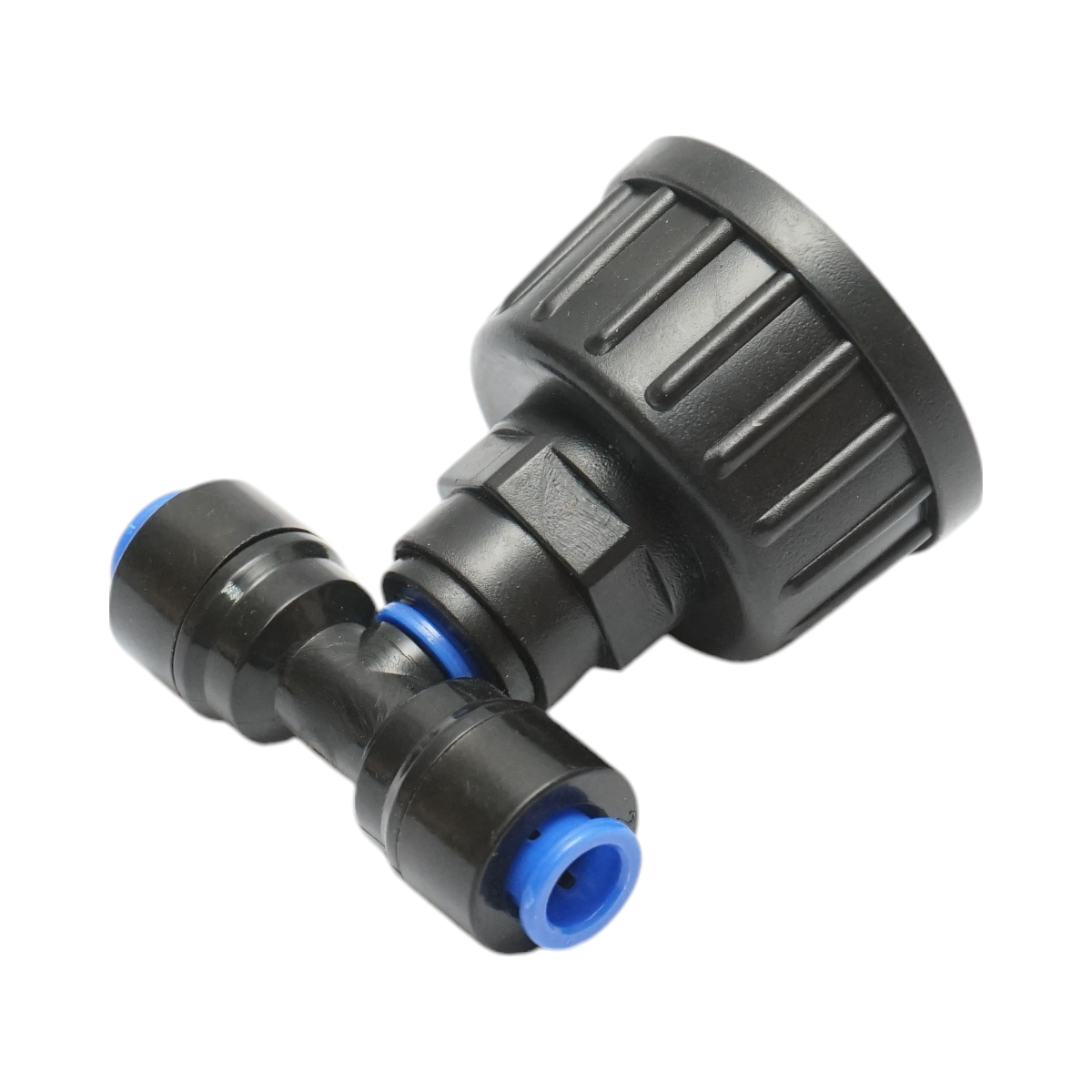 Kit complet irigare prin pulverizare: furtun 15m 1/4 inch (PE flexibil 4/6mm), 12 duze picurare reglabile cu conector T, 12 picheti sustinere, 2 robineti miniatura, 2 dopuri capat, 1 conector T