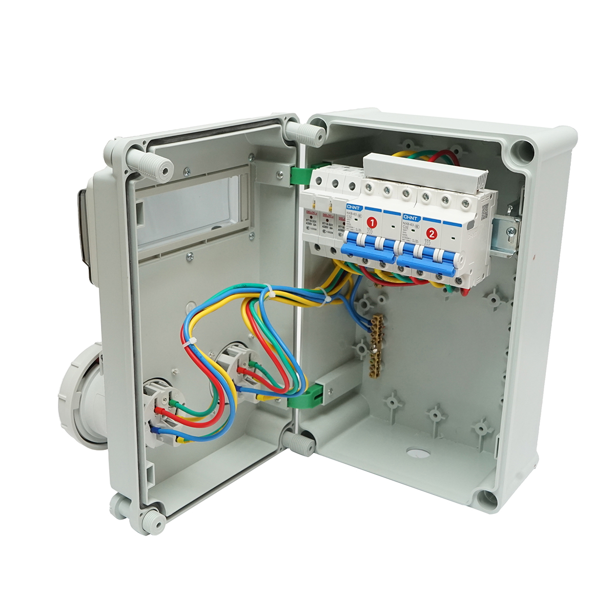 Tablou grup prize organizare santier 2x400V/32A, 6 module, 340x220x160mm IP67 SUNTREE